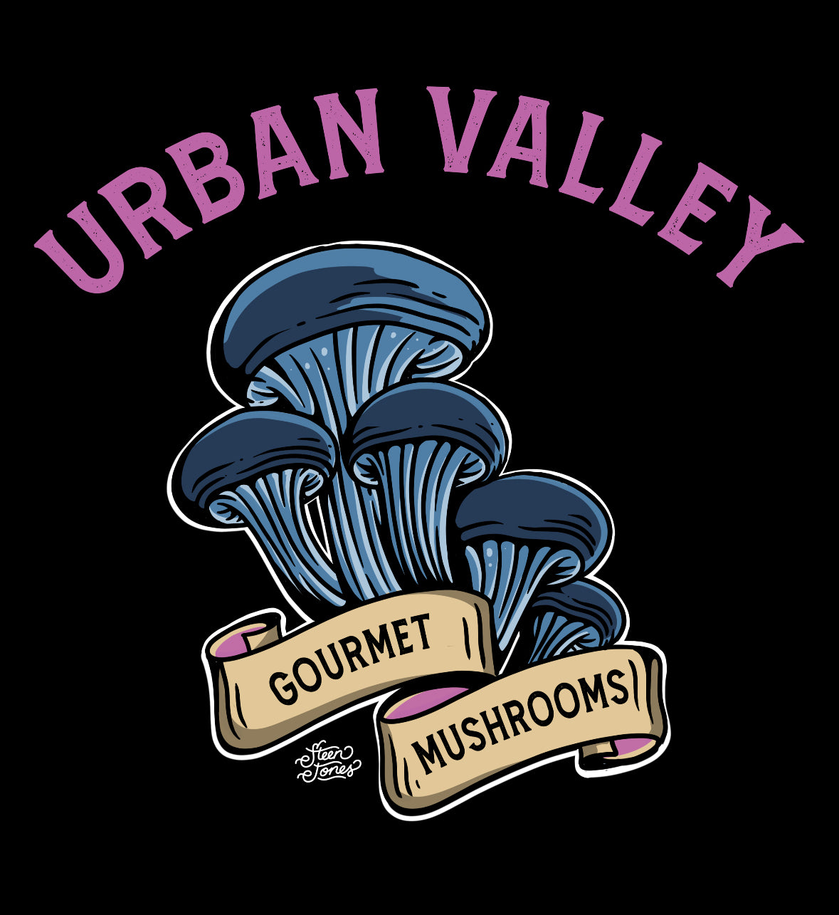 Urban Valley x Steen Jones Black T-Shirt