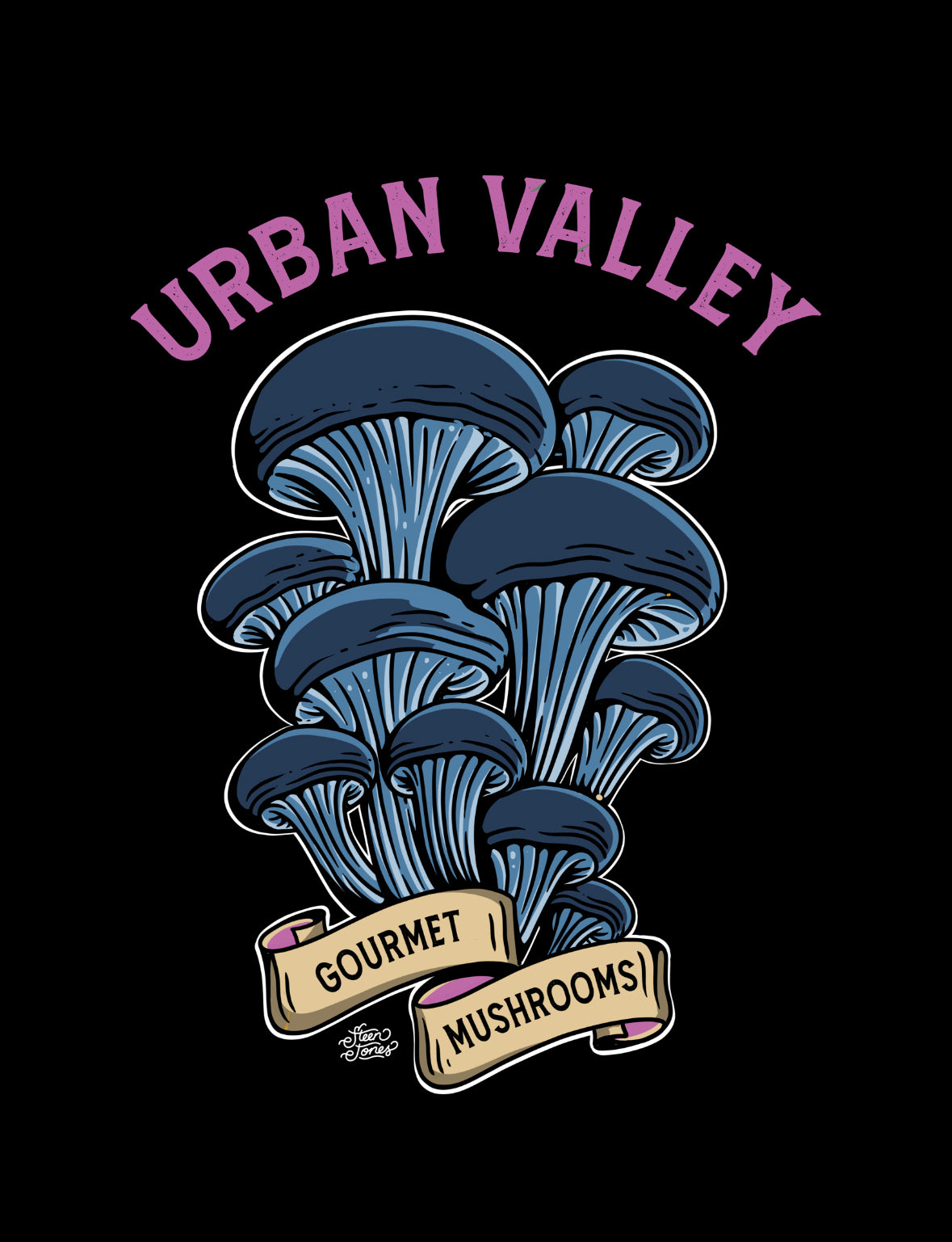 Urban Valley x Steen Jones Black T-Shirt